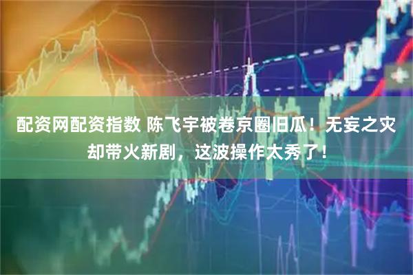 配资网配资指数 陈飞宇被卷京圈旧瓜！无妄之灾却带火新剧，这波操作太秀了！