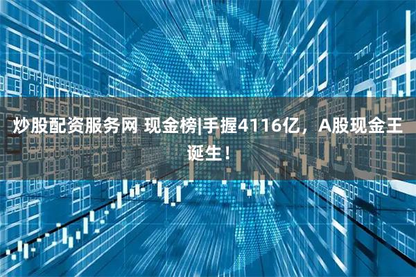 炒股配资服务网 现金榜|手握4116亿，A股现金王诞生！